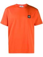 Stone Island Logo Patch T-shirt - Orange
