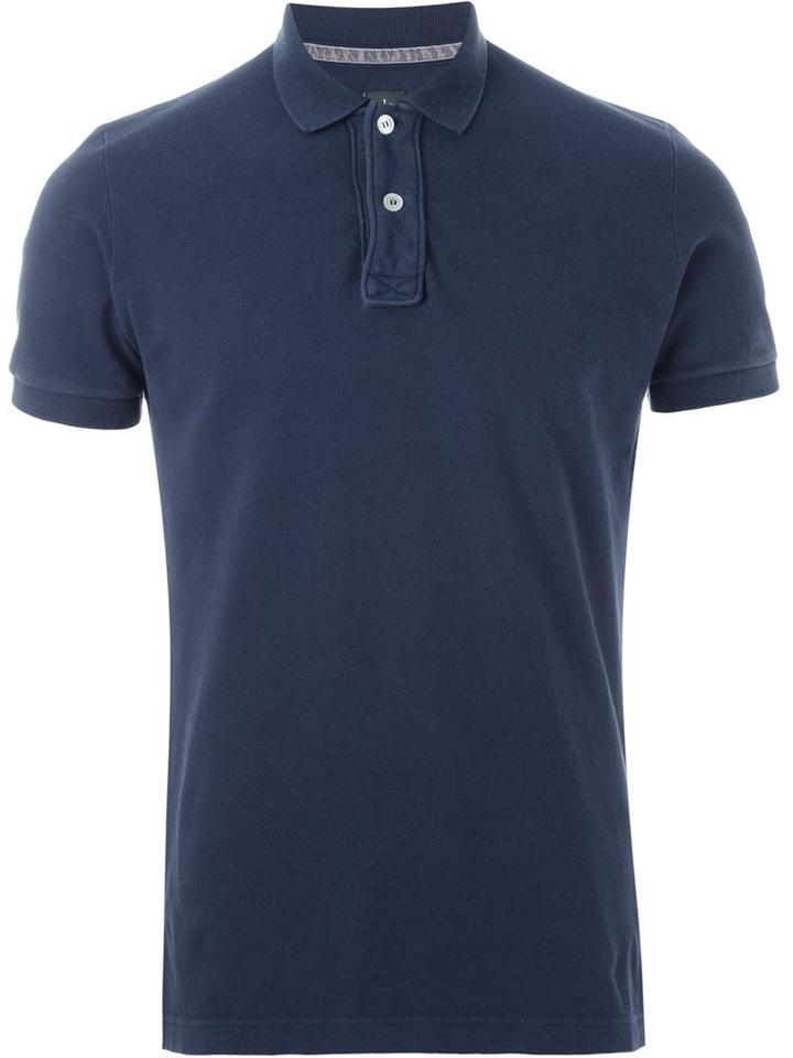 Eleventy Classic Polo Shirt, Men's, Size: S, Blue, Cotton