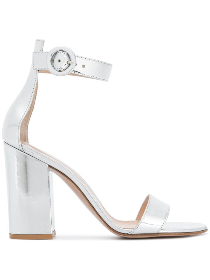 Gianvito Rossi Ankle Strap Sandals - Metallic