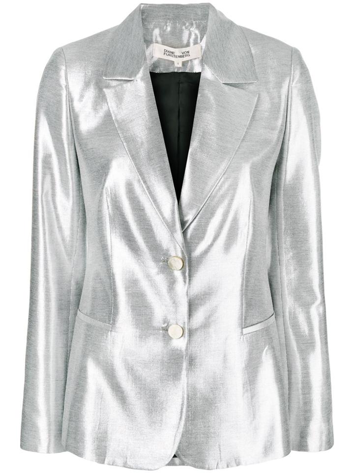 Dvf Diane Von Furstenberg Metallic Blazer