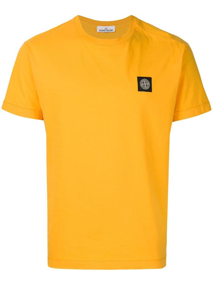 Stone Island Logo Patch T-shirt - Yellow