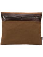 Lardini Top Zip Clutch Bag - Brown