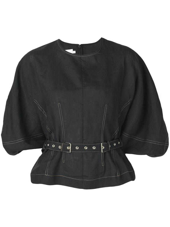 Marques'almeida Puff Sleeve Top - Black