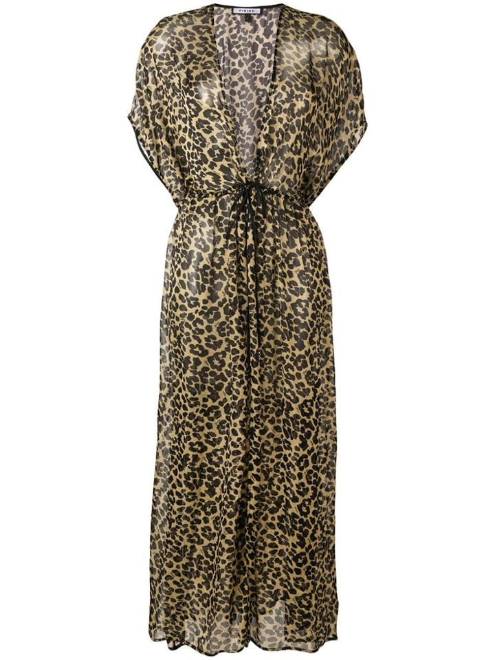 Fisico Leopard Print Maxi Dress - Black