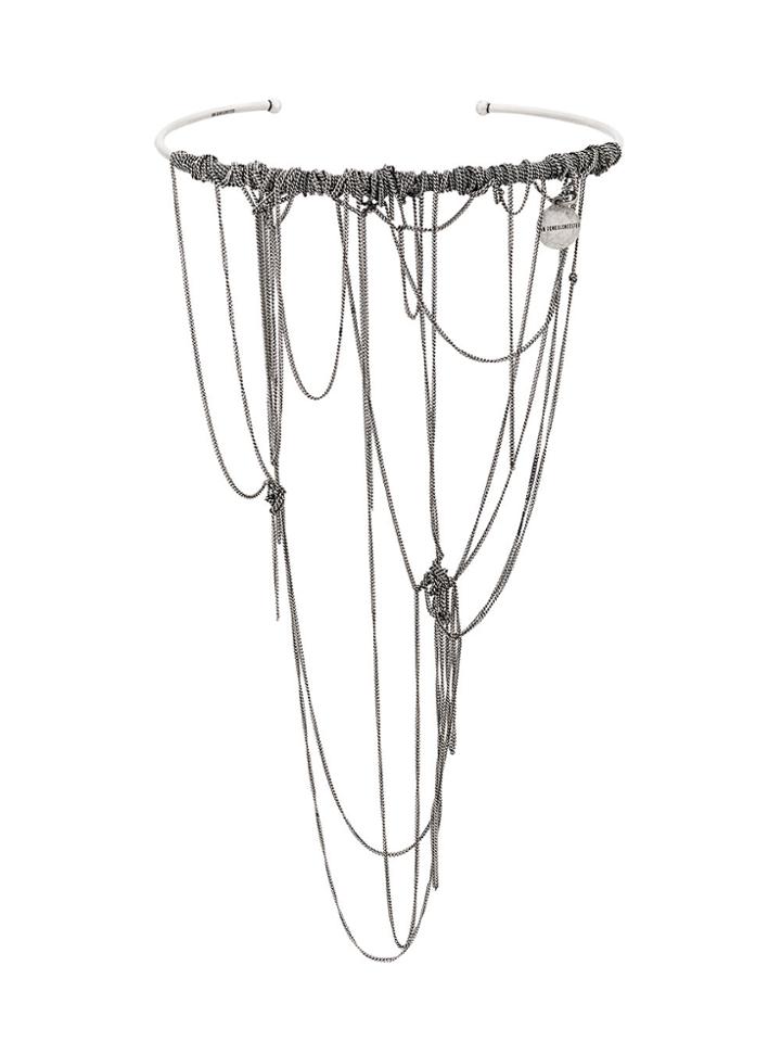 Ann Demeulemeester Draped Chain Necklace - Metallic