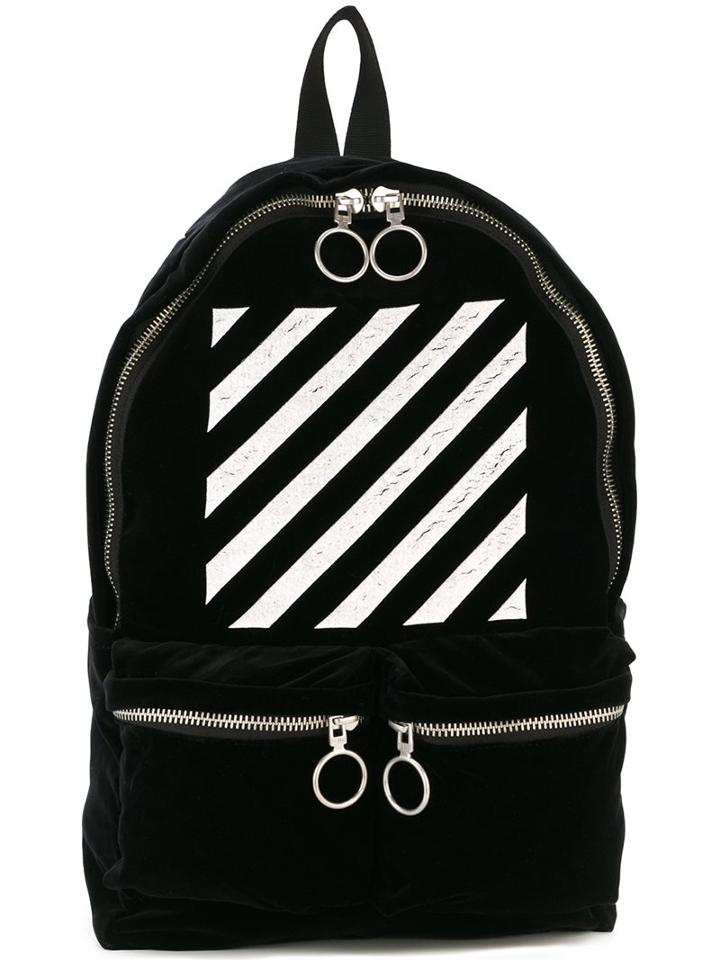 Off-white Velvet Backpack