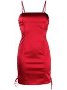 Unravel Project Lace-up Mini Dress - Red