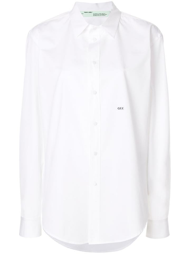 Off-white Logo Embroidered Shirt