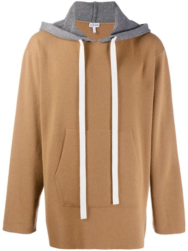 Loewe Cashmere Knit Hoodie - Neutrals