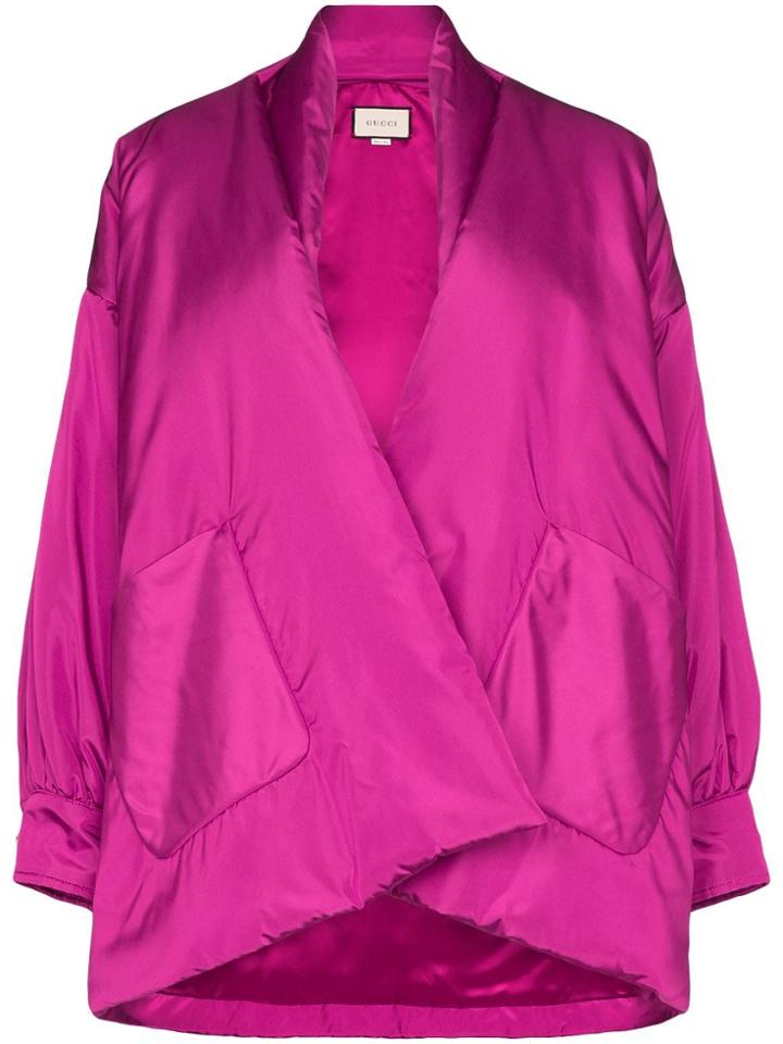 Gucci Bomber-style Puffer Jacket - Pink