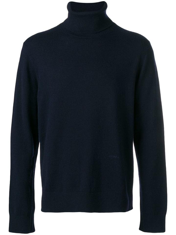 Joseph Turtle Neck Jumper - Blue