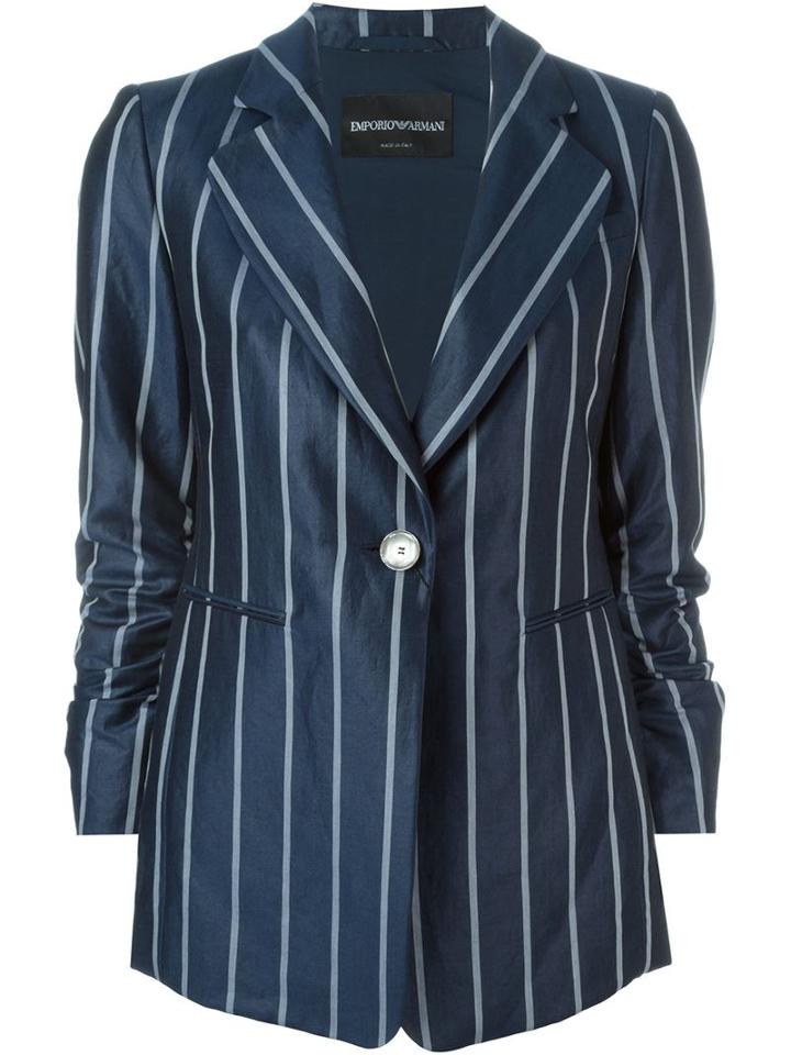 Emporio Armani Single Button Striped Blazer