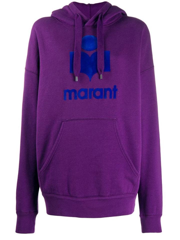 Isabel Marant Étoile Printed Logo Hoodie - Purple
