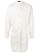 The Viridi-anne Tie Neck Button-up Shirt - White