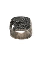 Tobias Wistisen Cracked Crystal Ring - Metallic