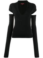 Romeo Gigli Pre-owned 1990s Cut-out Knitted Top - Black