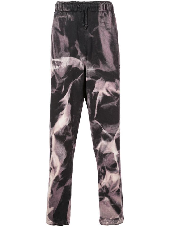 424 Tie-dye Print Track Trousers - Black