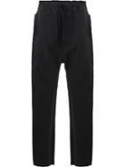 Cedric Jacquemyn - Drawstring Track Pants - Men - Cotton/linen/flax/polyester/viscose - 52, Black, Cotton/linen/flax/polyester/viscose