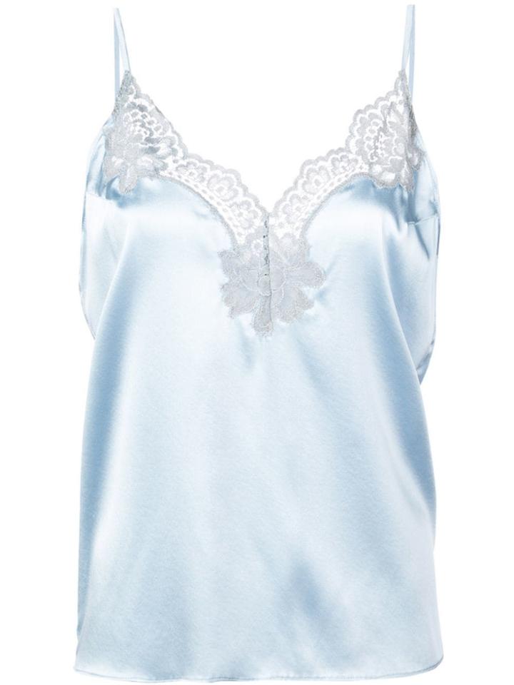 Fleur Du Mal Luxe V-neck Cami - Blue