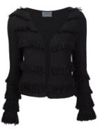 Maiyet Crocheted Fringe Jacket, Women's, Size: Medium, Black, Silk