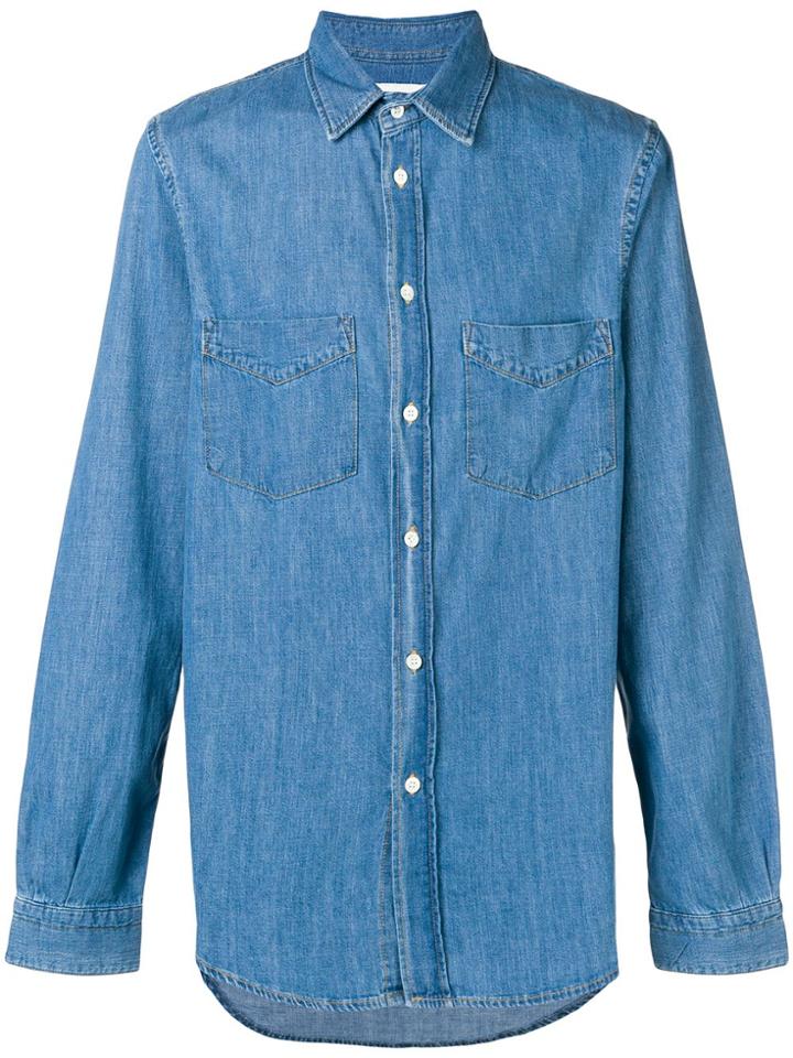 Kent & Curwen Classic Denim Shirt - Blue