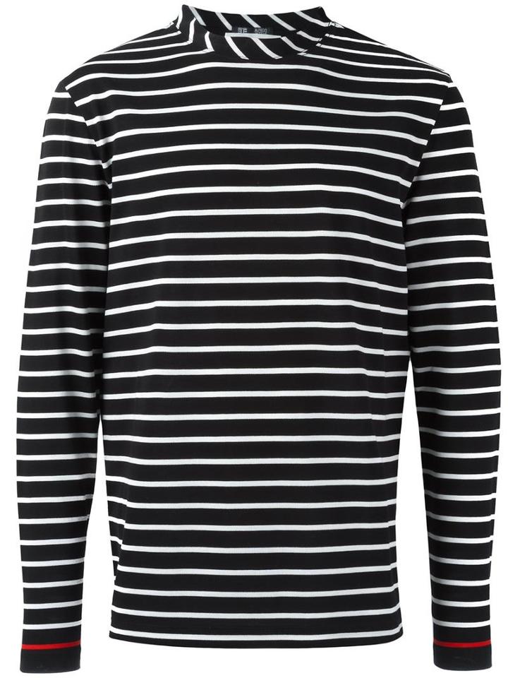 Mcq Alexander Mcqueen Striped Longsleeved T-shirt, Men's, Size: Large, Black, Cotton