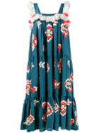 Mochi - Tassa Tiered Dress - Women - Silk/wool - L, Blue, Silk/wool