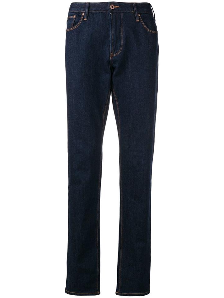 Emporio Armani Bootcut Straight Jeans - Blue
