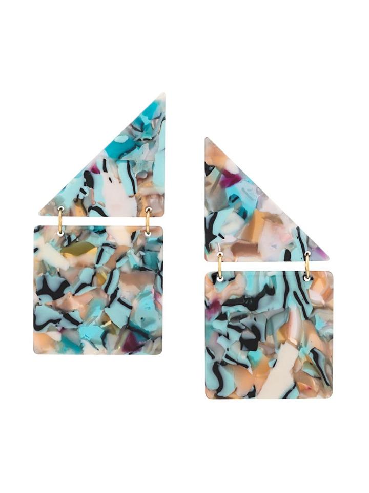 Lele Sadoughi Shingle Earrings - Blue