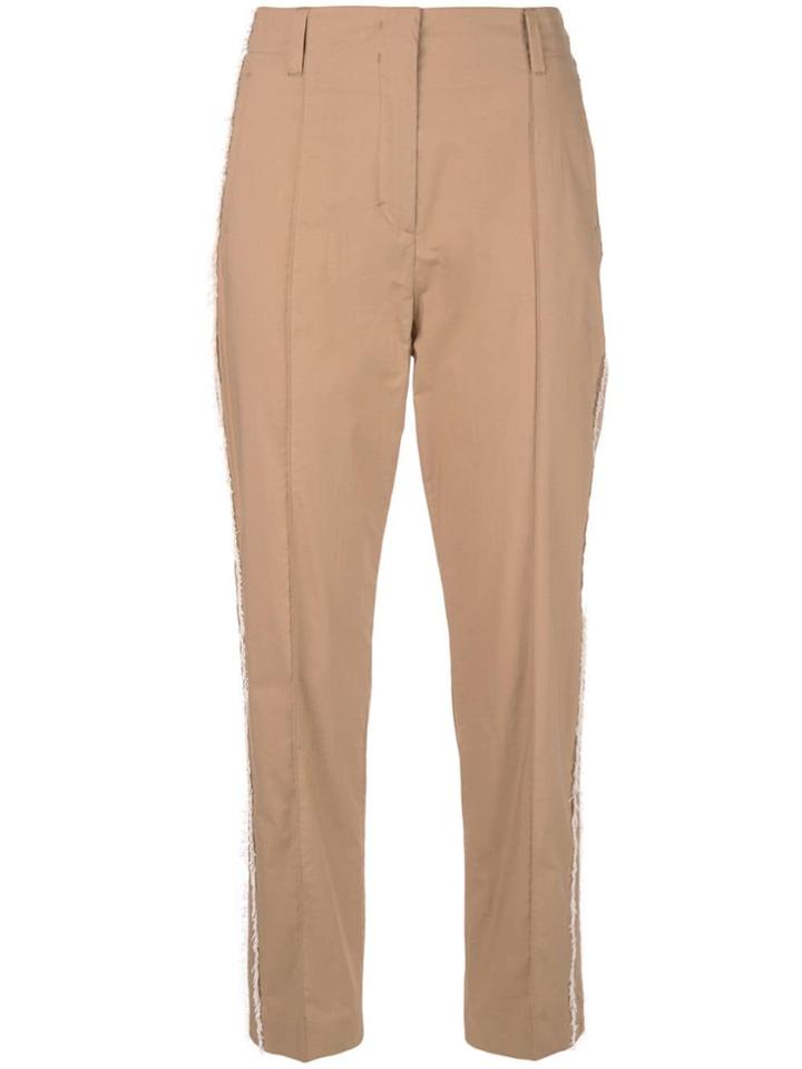 Dorothee Schumacher Frayed Cropped Trousers - Brown