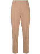 Dorothee Schumacher Frayed Cropped Trousers - Brown