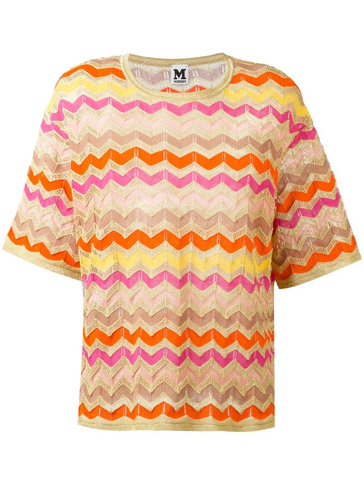 M Missoni Zig-zag Jumper, Women's, Size: 42, Polyamide/metallic Fibre/cotton