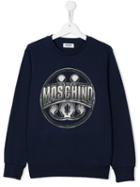 Moschino Kids Logo Print Sweatshirt, Boy's, Size: 14 Yrs, Blue
