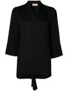 Murmur Oversized Bow Blouse - Black