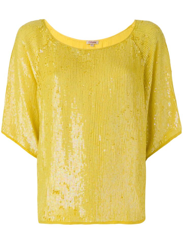 P.a.r.o.s.h. Sequinned Blouse - Yellow & Orange