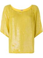 P.a.r.o.s.h. Sequinned Blouse - Yellow & Orange