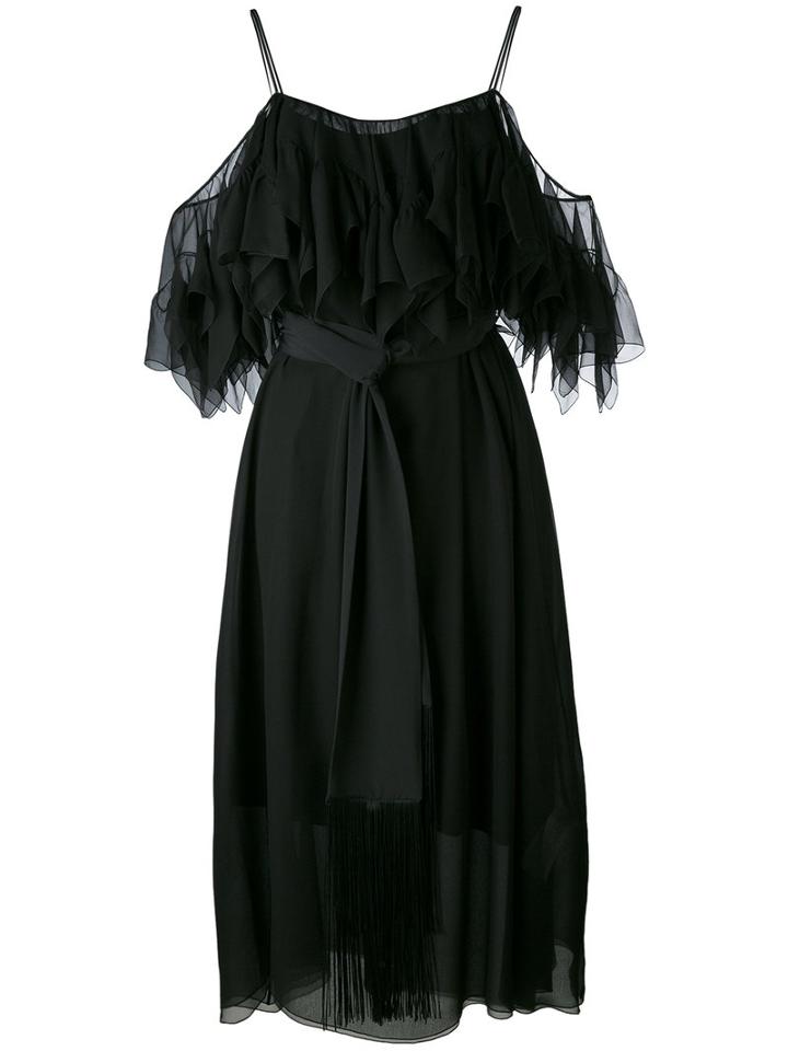 No21 - Scarf Tie Dress - Women - Silk/polyester/viscose - 42, Black, Silk/polyester/viscose
