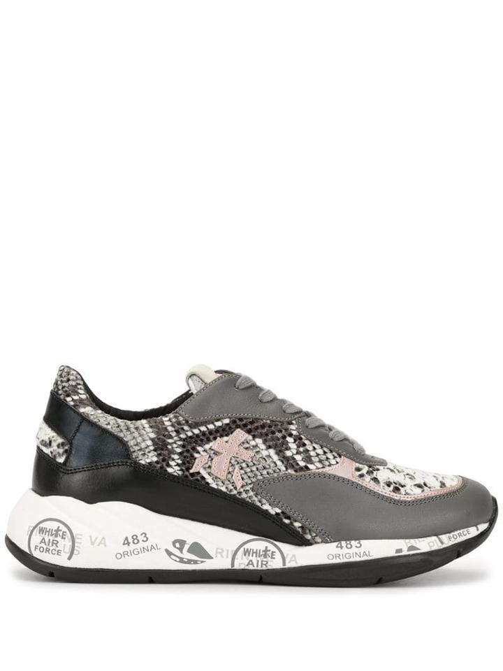 Premiata Animal Print Sneakers - Grey