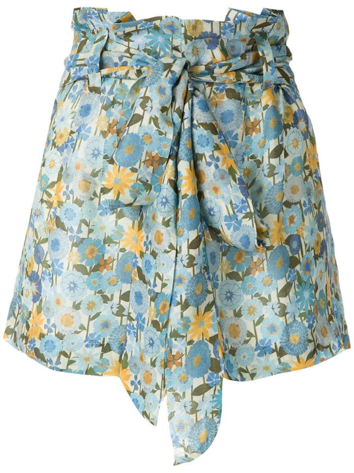 Clube Bossa Runa Printed Clochard Shorts - Blue