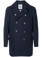 Eleventy Double-breasted Buttoned Coat - Blue