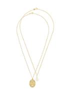 Wouters & Hendrix Gold Filigree & Pearl Necklace Set - Yellow