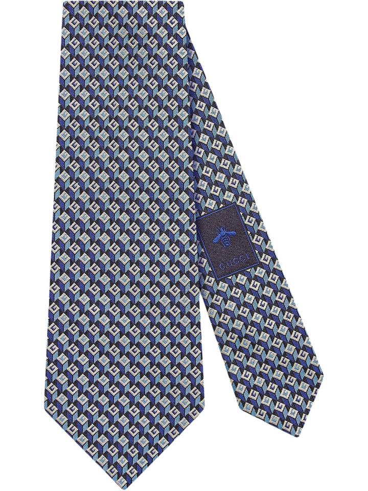 Gucci 3-d G Silk Tie - Blue