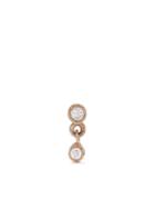Kismet By Milka 14kt Rose Gold Two Solitaire Diamond Piercing Earring