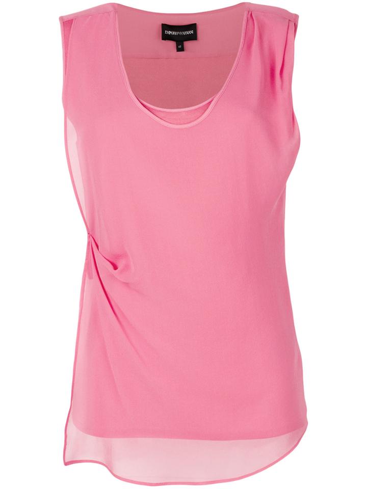 Emporio Armani Double-layered Top - Pink & Purple