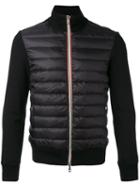 Moncler - Padded Front Zip Sweatshirt - Men - Cotton/feather Down/polyamide - S, Black, Cotton/feather Down/polyamide