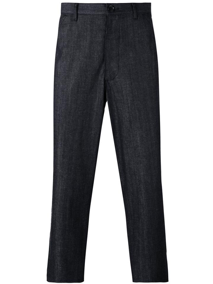 Cropped Trousers - Men - Cotton - M, Blue, Cotton, Comme Des Garçons Shirt