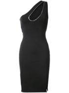 Haney One Shoulder Side Slit Dress - Black