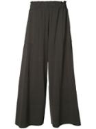 Issey Miyake - Wide-leg Cropped Trousers - Women - Cotton/nylon/polyurethane - 2, Grey, Cotton/nylon/polyurethane