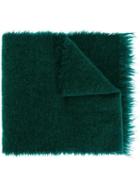 Faliero Sarti Frayed Scarf, Women's, Green, Nylon/mohair/wool/spandex/elastane