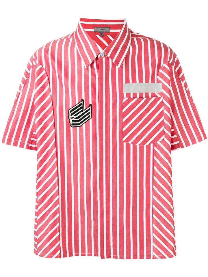 Lanvin - Boxy Striped Shirt - Men - Cotton - 40, Red, Cotton